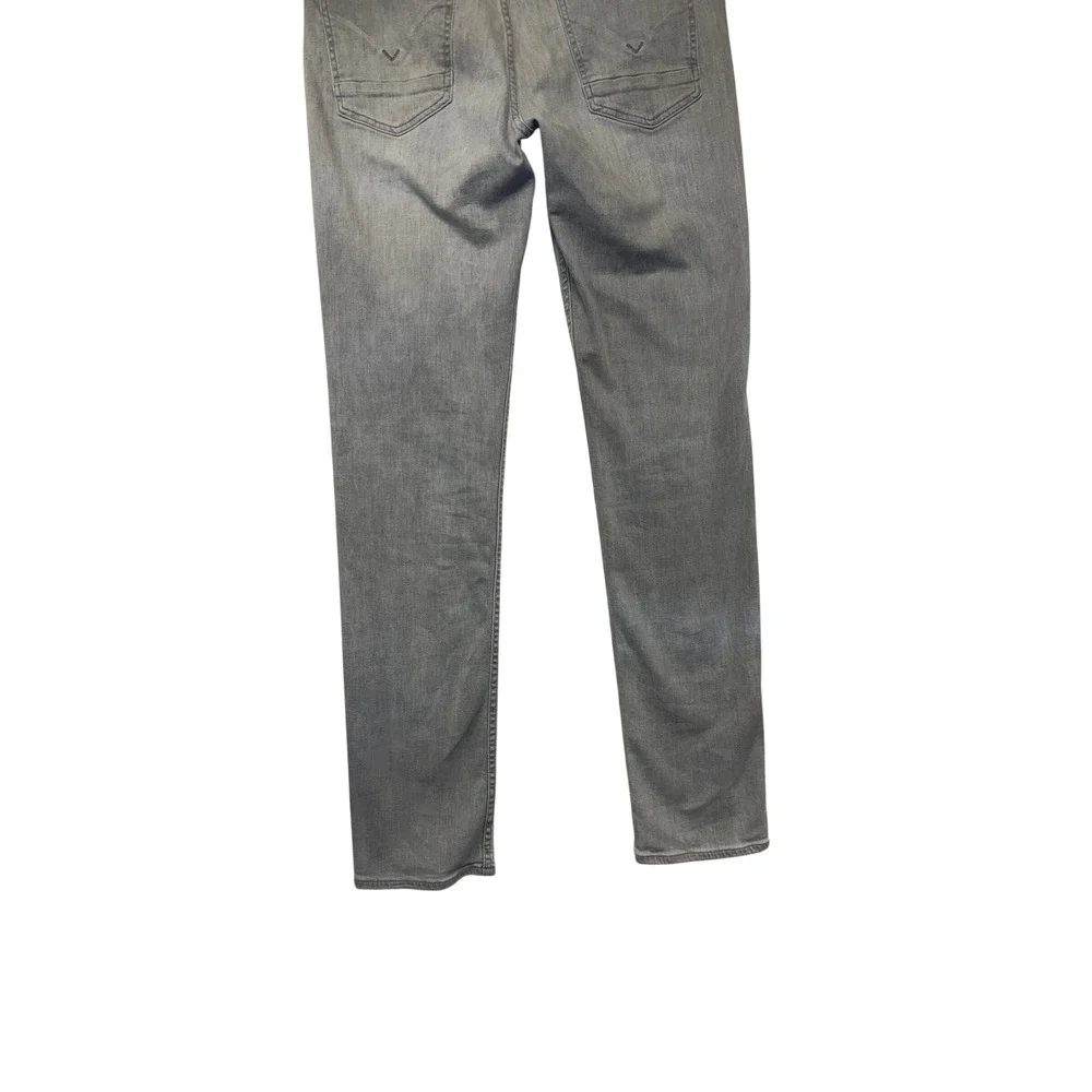 Hudson Blake Slim Straight Grey Jeans Mens 32‎ Grey Wash Denim Pants